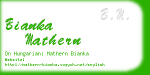 bianka mathern business card